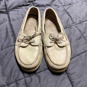 Mens White leather Sperry’s